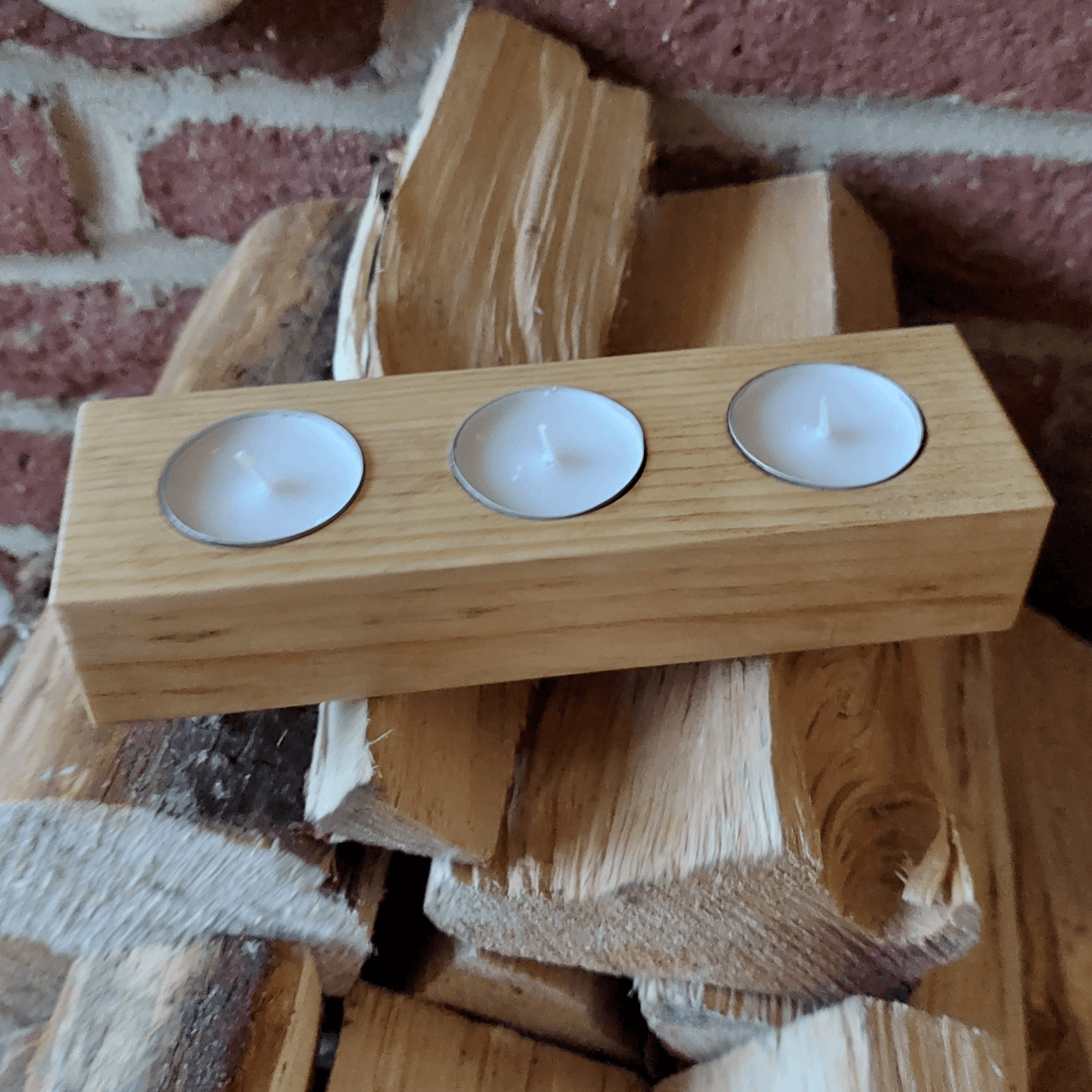 Rustic Upcycled Wooden Tea Light Holder